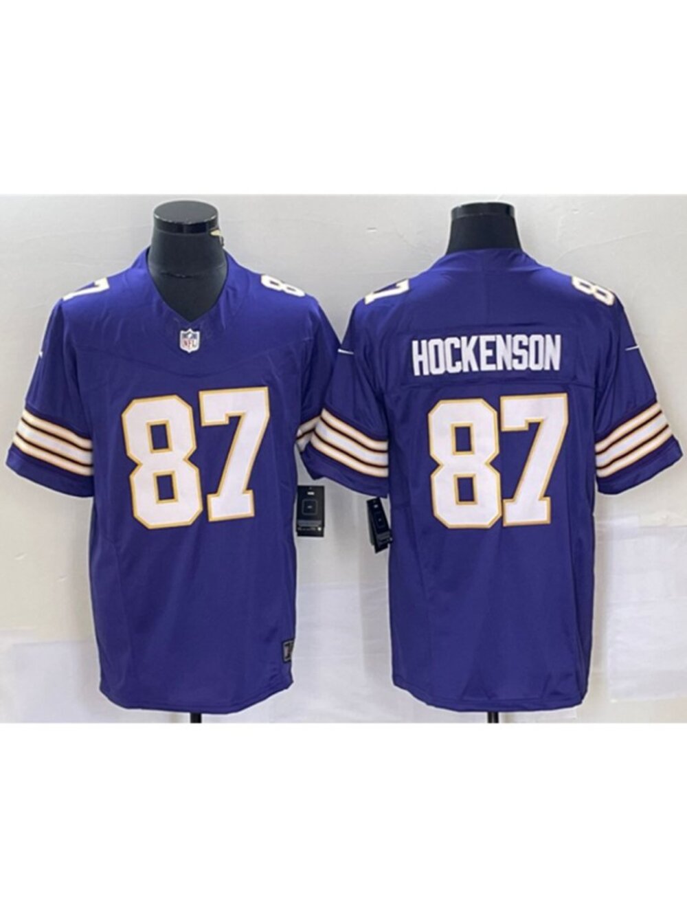 Choose for Youths 87 TJ Hockenson Purple Stitched Limited Jersey